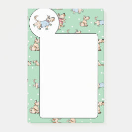 Post-it® Ce chien Motif de chien vert de vie