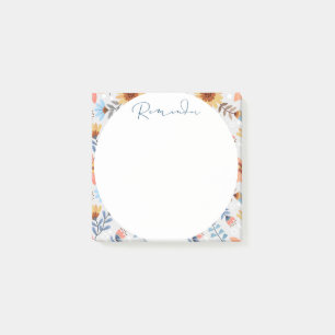 Post-it® Cercle floral et Abstrait