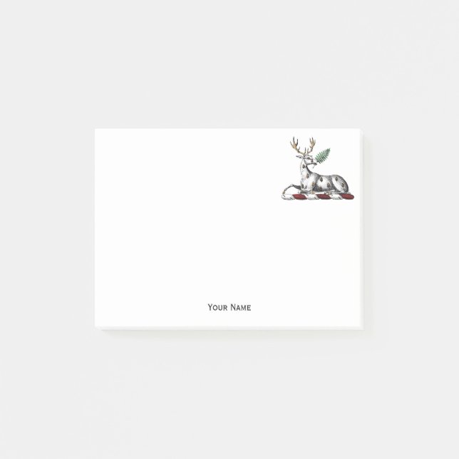 Post-it® Cerf avec Emblème héraldique de graisse (Devant)