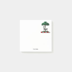 Post-it® Cerf Daim devant un Arbre Emblème de Blason Crête