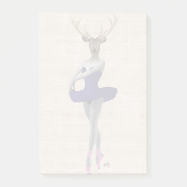 Post-it® Cerf de ballet en bleu (Devant)