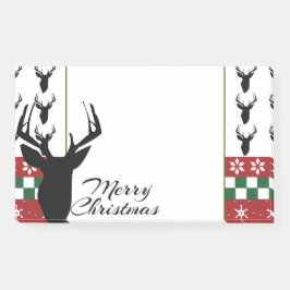 Post-it® Cerf de Fair Isle de Noël Personnalisé