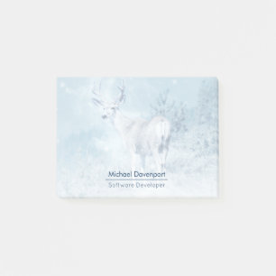 Post-it® Cerfs d'hiver et pins Personnalisé