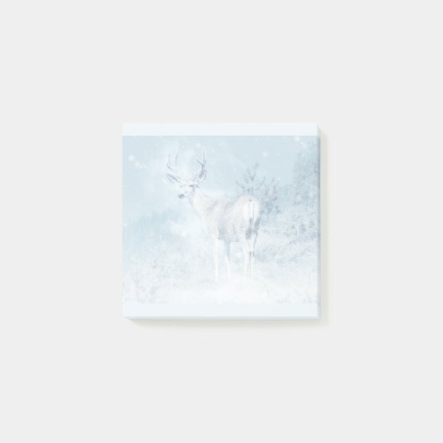 Post-it® Cerfs et pins d'hiver (Devant)