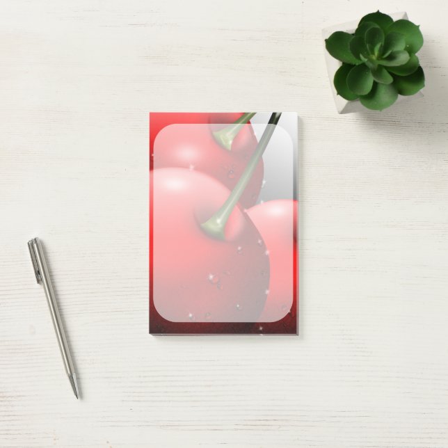 Post-it® Cerises avec gouttes de ragoût (Bureau)