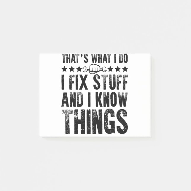 Post-it® C'est ce que je fais Je répare Stuff Funny Mechani (Devant)