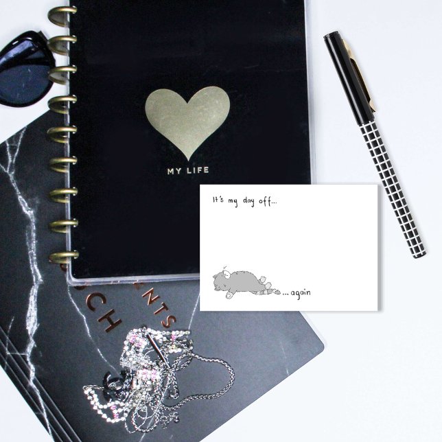 Post-it® C'Est Ma Journée De Chat Dormant Mignonne (Créateur téléchargé)