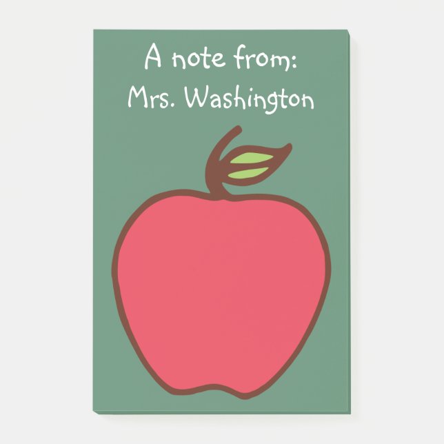 Post-it® Chalkboard Apple Teacher's Post It Notes Cadeau (Devant)