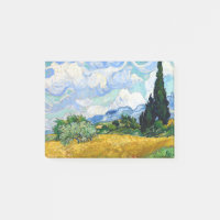Champ de blé Vincent van Gogh avec Cyprès