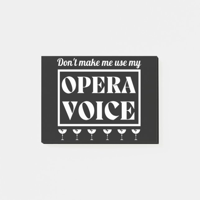 Post-it® Chanteur opéra vocal (Devant)