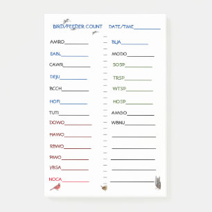 Post-it® Chargeur Oiseaux d'engraissement préimprimés Post-