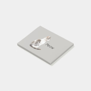 Post-it® Chat Blanc Gris