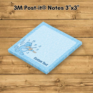 Post-it® Chat bleu avec notes de violon