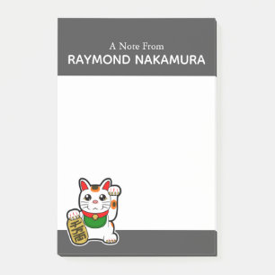 Post-it® Chat chanceux japonais "Maneki Neko"