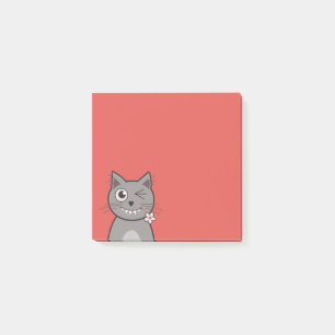 Post-it® Chat clignotant drôle de Kitty de bande dessinée