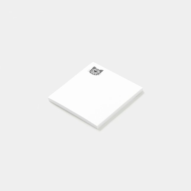 Post-it® Chat d'Alley souriant (Incliné)