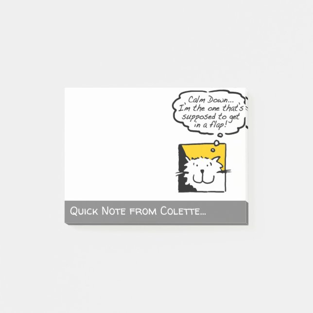 Post-it® Chat dans un Amoureux des chats de dessin animé Fl (Devant)