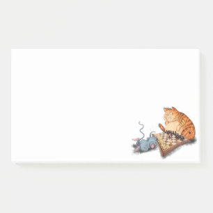 Post-it® Chat et souris Jouer aux échecs Post it Notes