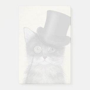 Post-it® Chat gris avec chapeau supérieur