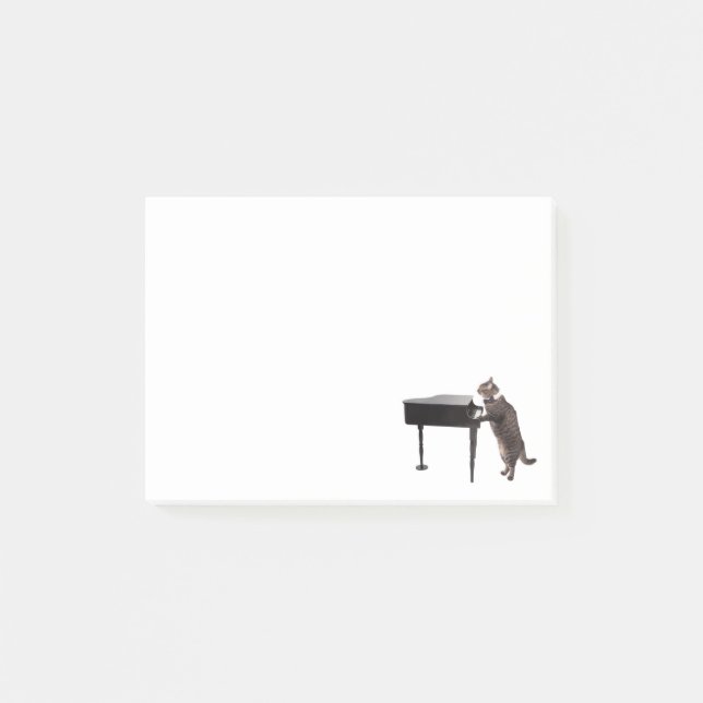 Post-it® Chat Jouer Piano (Devant)