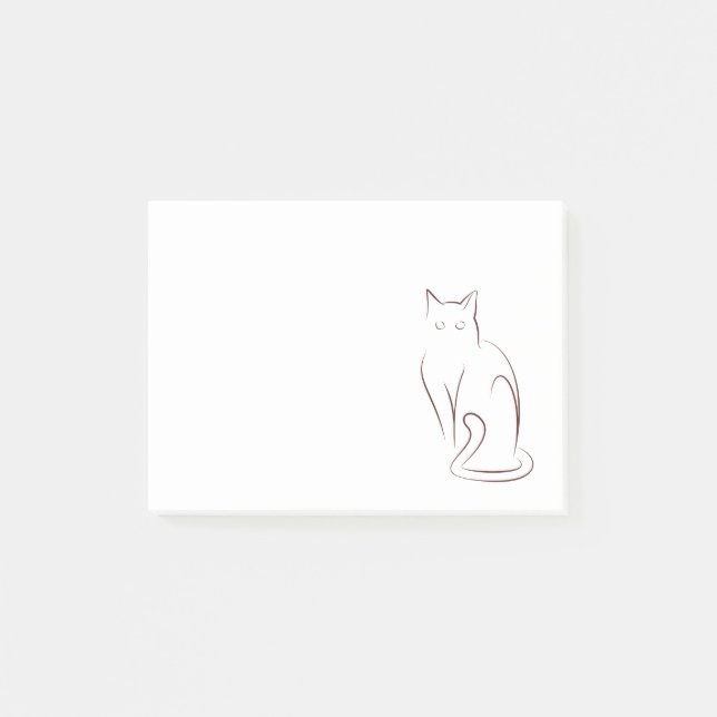 Post-it® Chat minimaliste (Devant)