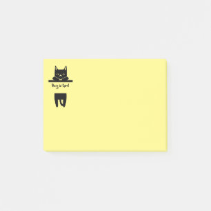 Post-it® Chat noir, accrochez-vous là !