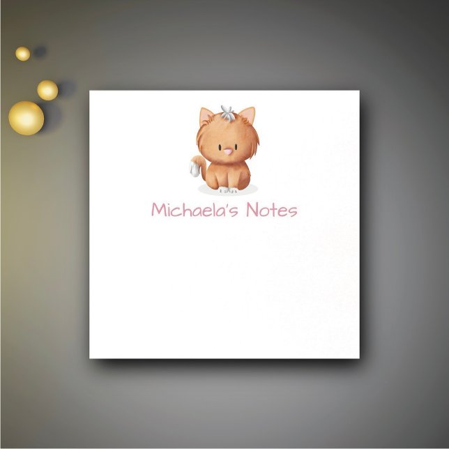 Post-it® Chat orange simple (Créateur téléchargé)