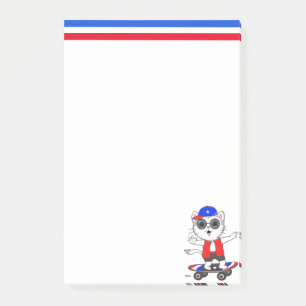 Post-it® Chat patineur mignon 