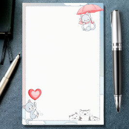 Post-it® Chat tenant parapluie Coeur ballon volant dans le