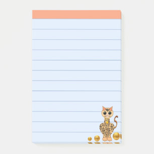Post-it® Chat Tigre Mignon & Points Dorés