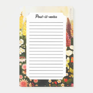 Post-it® Chat vintage Dans L'Aquarelle Du Jardin Fleurissan
