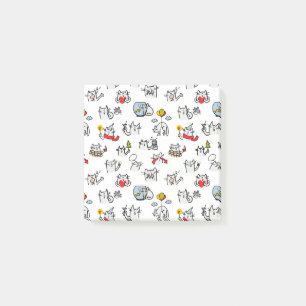 Post-it® Chats amusants, lait et magie.