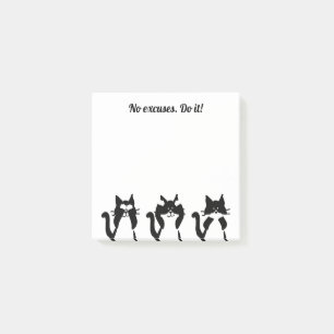 Post-it® Chats blancs noirs   Trois chatons