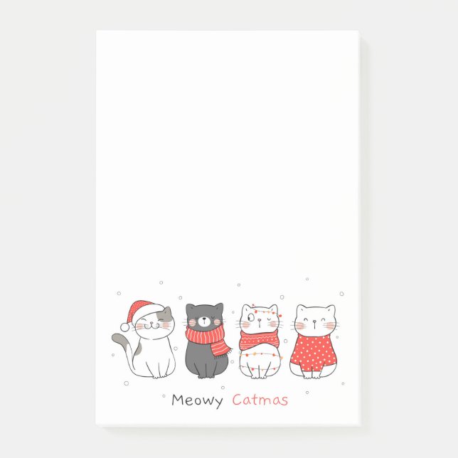 Post-it® Chats de Noël Meowy Catmas (Devant)