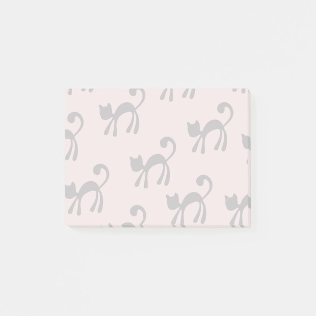 Post-it® Chats noirs Artsy sur le rose (Devant)