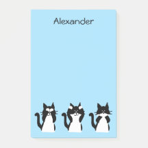 Chats Smokings | Trois sages chatons bleu clair
