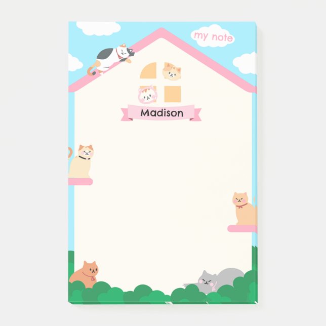 Post-it® Chats sur la maison (Devant)