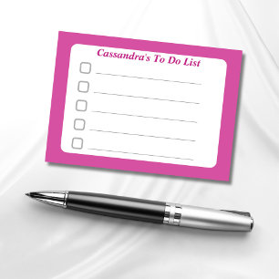 Post-it® Chaud Rose Personnalisé À Faire Liste Stick