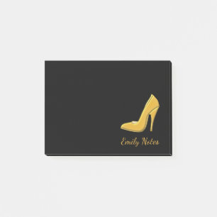 Post-it® Chaussure à talon haute Or personnalisée