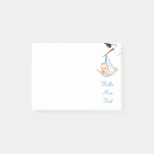 Post-it® Chaussure Portant bébé - Cartoon Sweet Funny Bonjo (Devant)