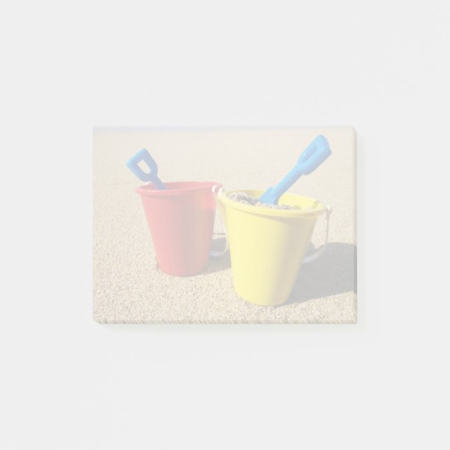 Post-it® Chaussures Et Voiles Sur La Plage De Sable (Devant)