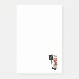 Post-it® Chef cuisinier - Carte de menu BIENVENUE