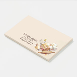 Post-it® Chef Pâtissier Boulangerie Aquarelle Or Cuisine Tr