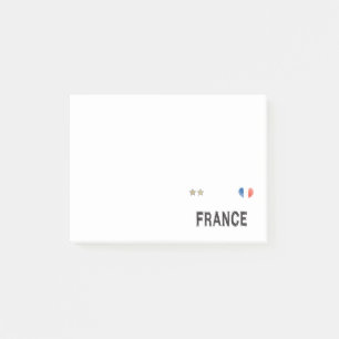 Post-it® Chemise de fan de football de France Cœur