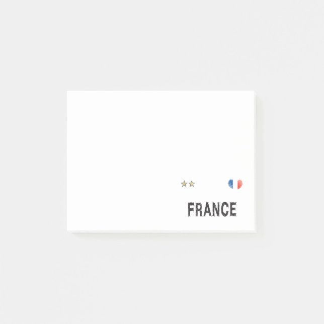 Post-it® Chemise de fan de football de France Cœur (Devant)