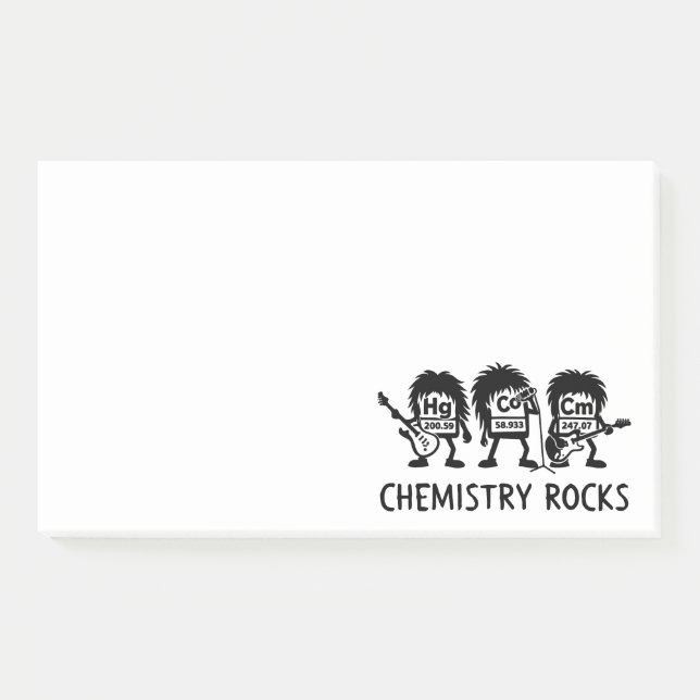 Post-it® Chemistry Rocks Science Rock Band (Devant)