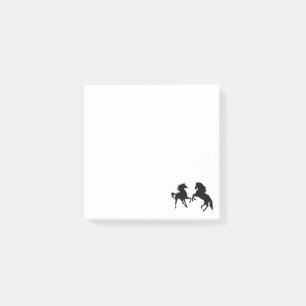 Post-it® Cheval couple noir