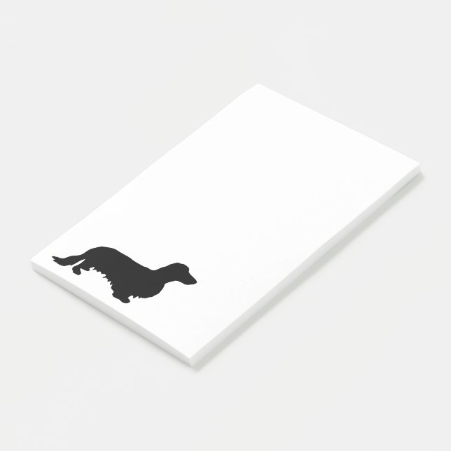 Post-it® Cheveux longs Dachshund - Silhouette 1 (Incliné)