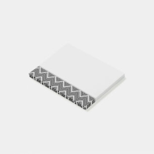 Post-it® chevron croquis gris et noir