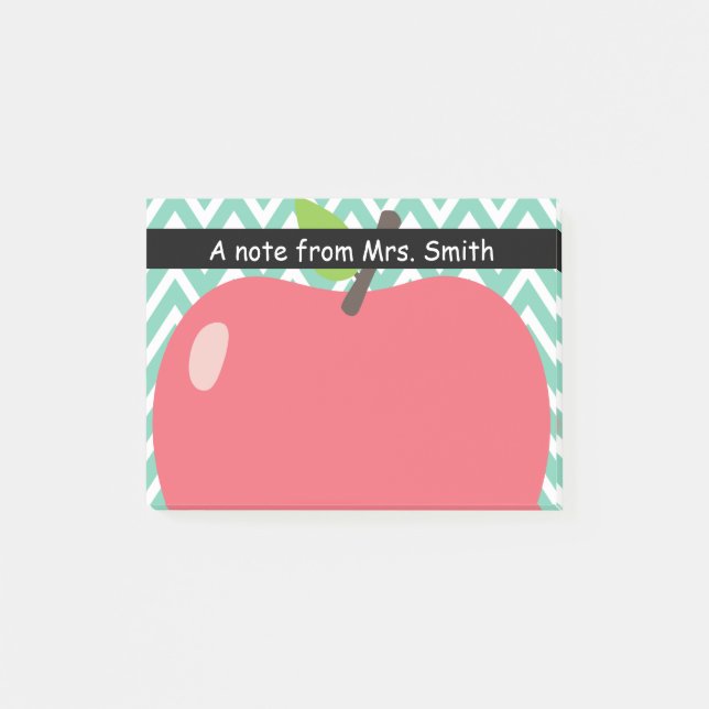 Post-it® Chevron mignon barre le grand professeur d'Apple (Devant)